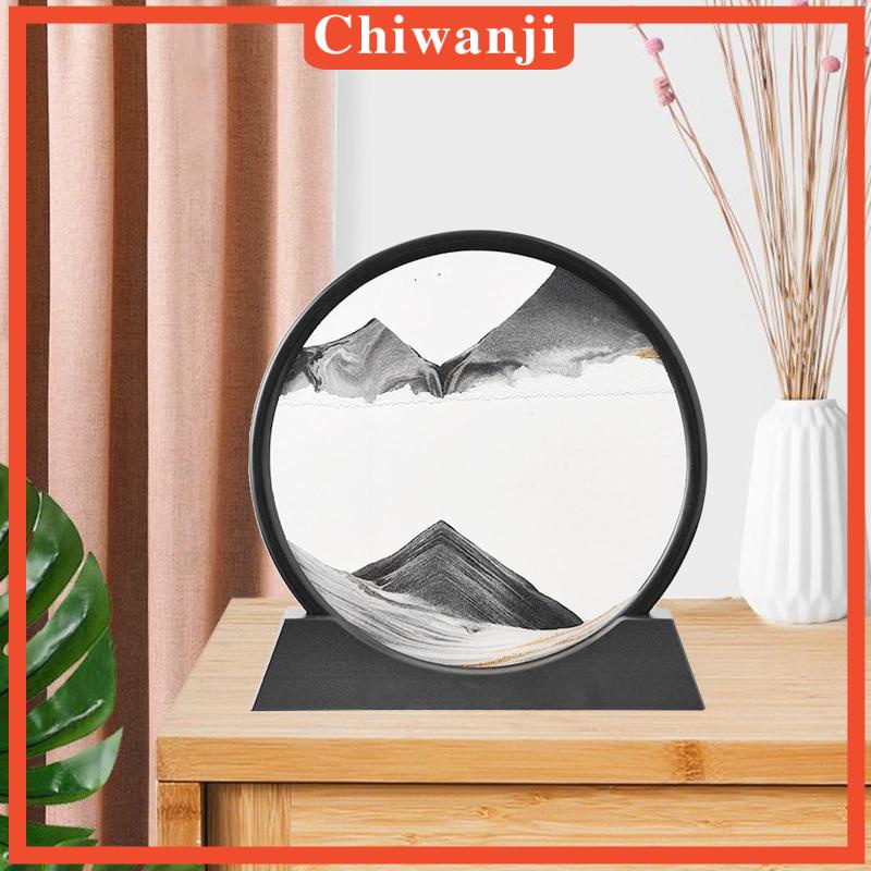 [Chiwanji] Tranh Cát Chuyển Cát Tròn Mặt Kính Trang Trí Cho Trẻ Em Và Người Lớn