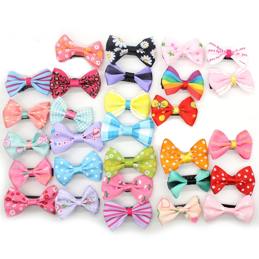 Set 10 kẹp tóc nơ hoa xinh xắn cho bé gái