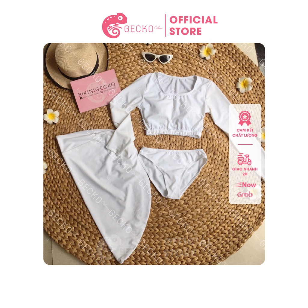 Bikini Đồ Bơi Set 3 Món Tay Dài GK0306 (Ảnh Thật)