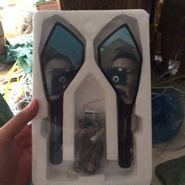 Gương 5 cạnh thời trang xe máy giá 1 đôi trái phải