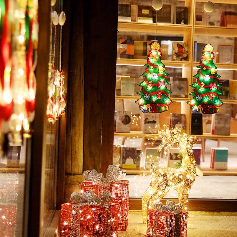 Đèn LED Trang Trí Cây Thông Noel Hình Ông Già Noel Có Giác Hút