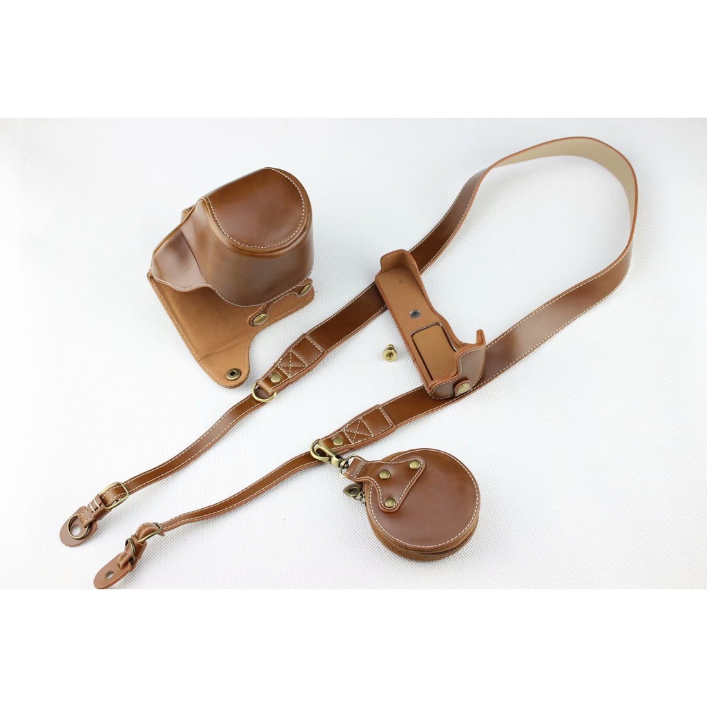 Túi Da Sang Trọng Đựng Máy Ảnh Canon EOS M50 Với Lens 15-45mm