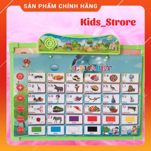 Bảng chữ cái điện tử thông minh, dạy học tiếng Việt, tiếng Anh cho bé gồm 5 tờ chính ,Sách giáo dục