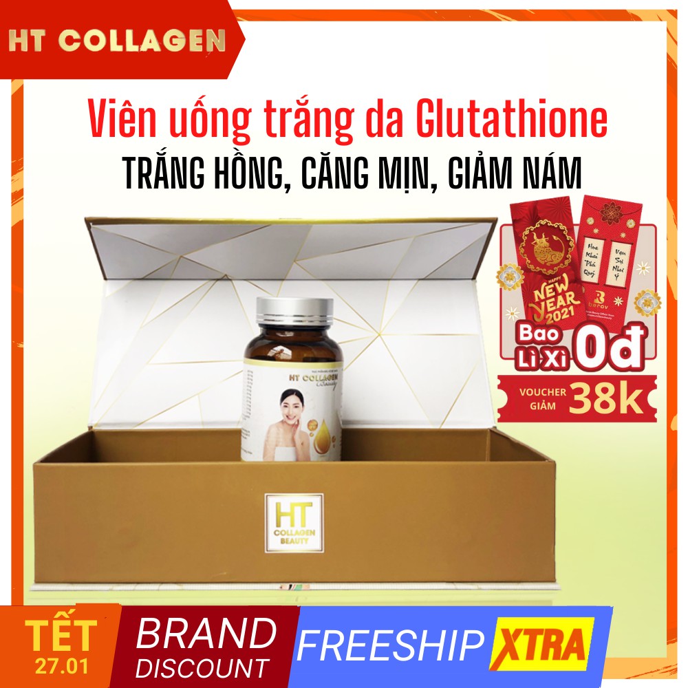 [FREESHIP] Dưỡng trắng da bằng viên uống trắng da HT Collagen Chính Hãng