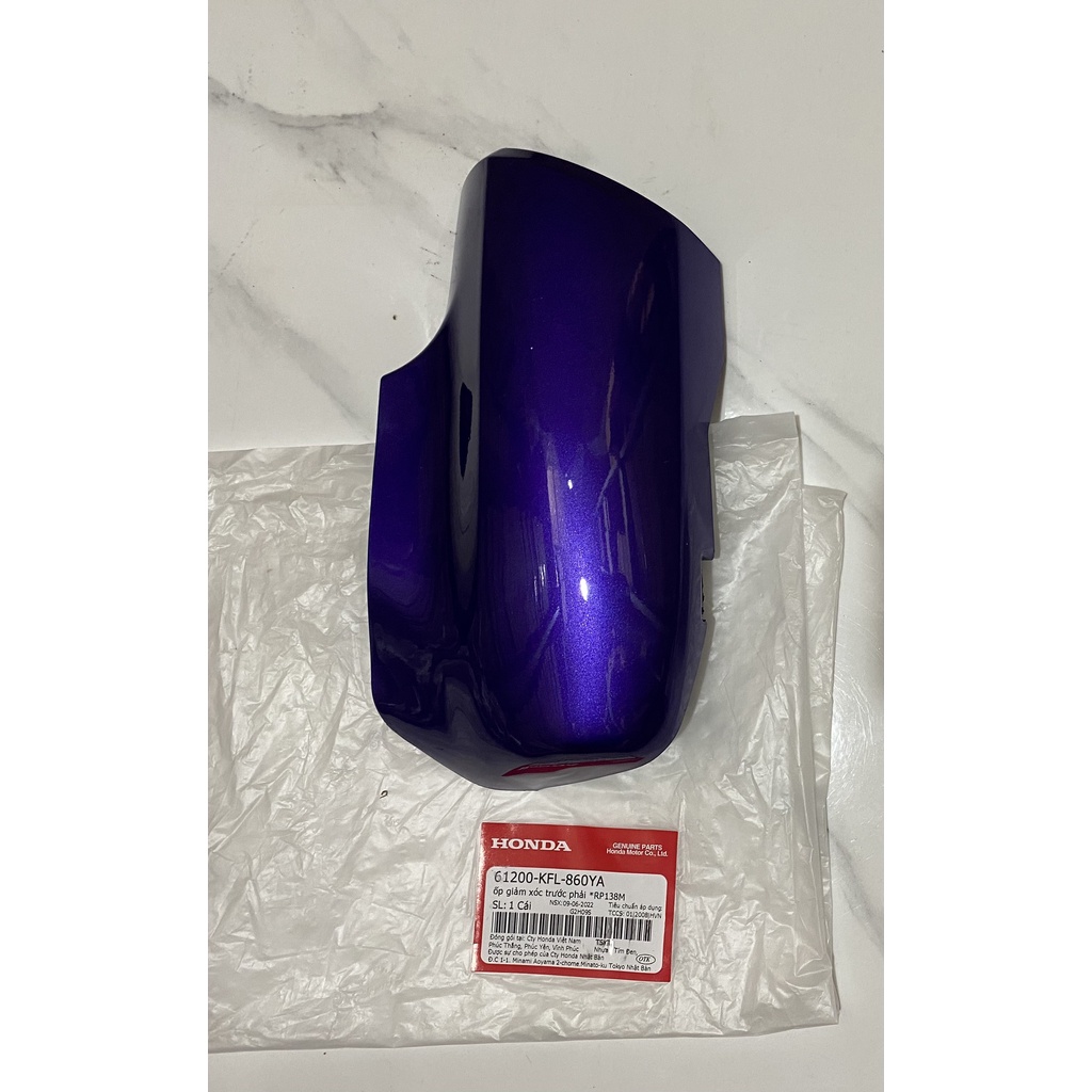 Ốp giảm sóc trước bên phải - Ốp vai bên phải HONDA WAVE ZX năm 2004 màu Tím. (61200KFL860YA)