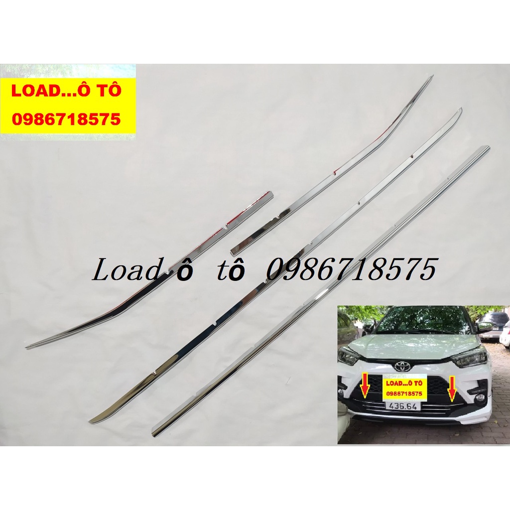 Ốp Mặt Ca lăng Dưới Xe Toyota Raize 2022-2023 Mạ Cao Cấp Nhất Thị Trường