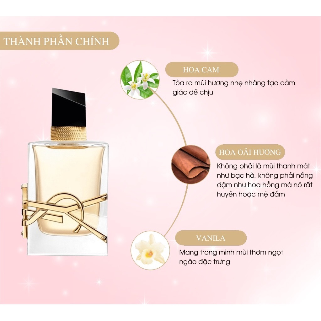 Nước hoa nữ 𝒀𝑺𝑳 Libre - Mùi hương Rosé BLACKPINK - Quý cô Kiêu Kỳ Cá Tính dung tích 90ml nồng độ EDP