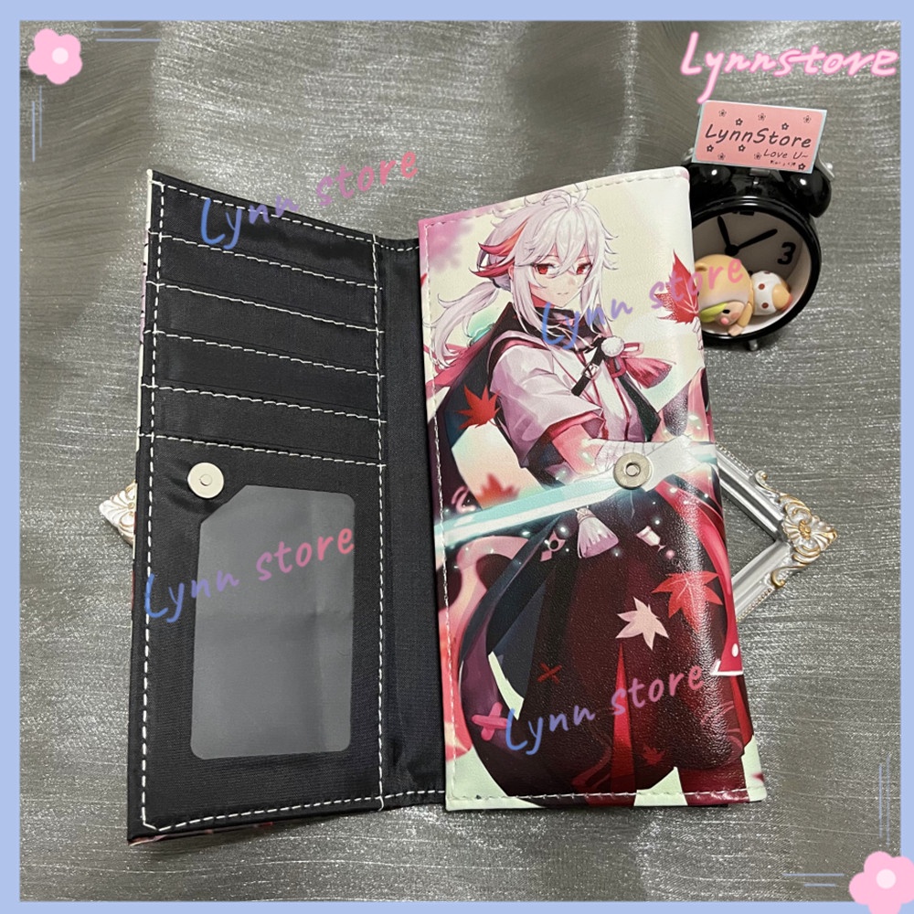Ví dài Genshin Impact Kaedehara Kazuha Raiden Shogun Barbara Fischl Ví da PU Clutch