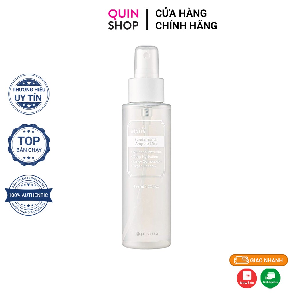 Xịt Dưỡng Ẩm Klairs Fundamental Ampule Mist