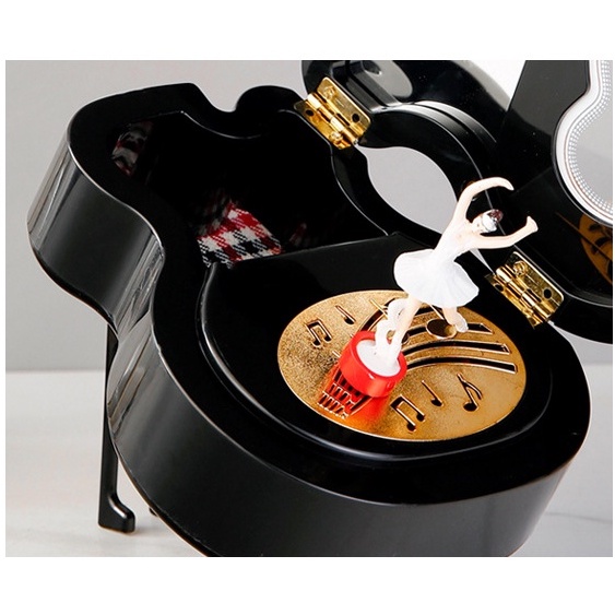 [Hàng mới về] Hộp nhạc Đàn Guitar có Vũ công nhảy múa Trang trí bàn