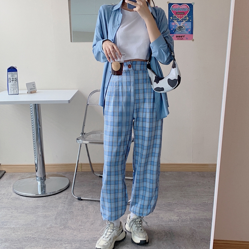 SUXI Quần Ca-Rô Thời Trang Cá Tính Dành Cho Nữ