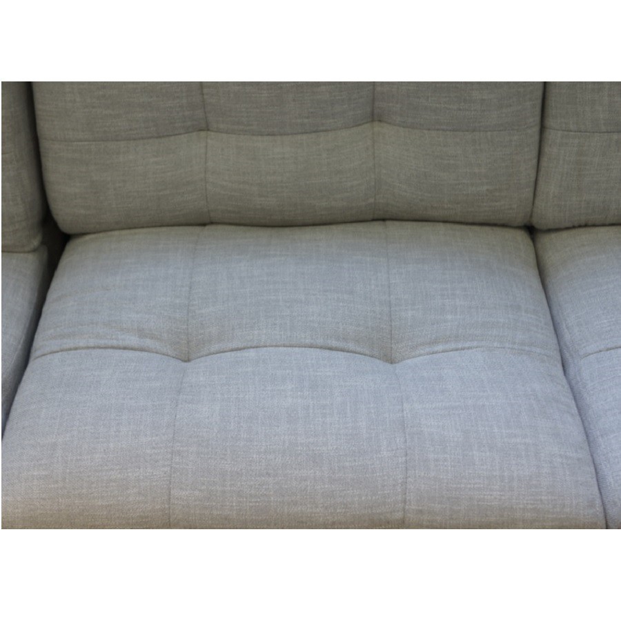 Ghế Sofa góc L 3 chỗ S704 bọc vải bố màu xám nhạt