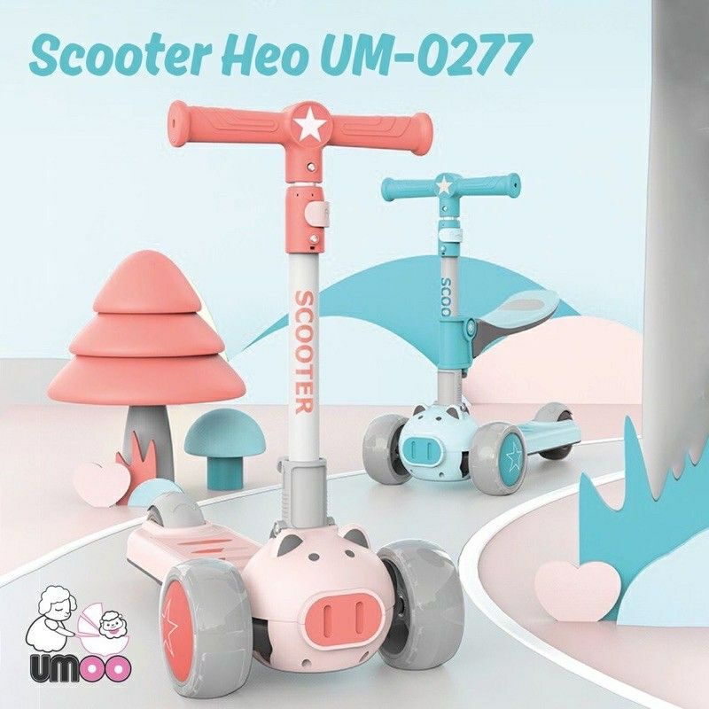 Xe trượt Scooter 2 in1 hình Heo UMOO [link giao hàng thường]