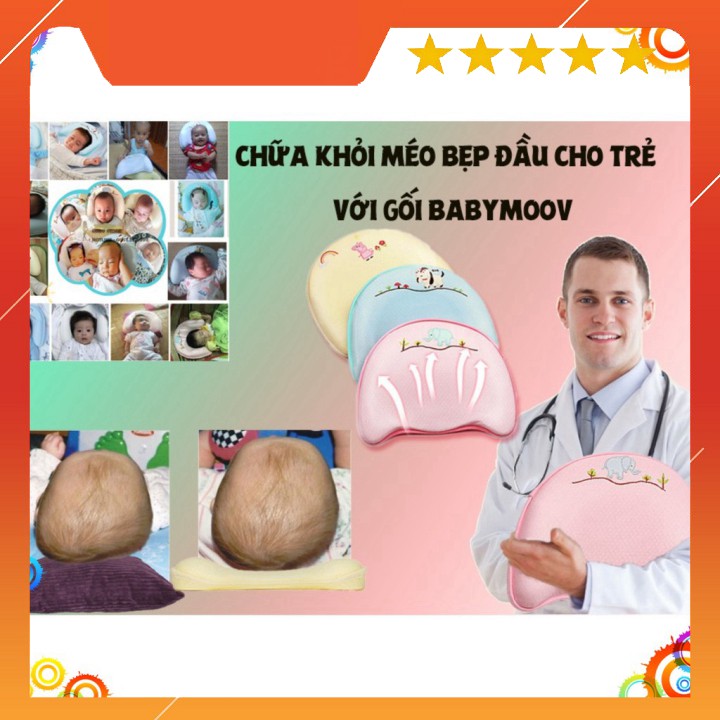 Gối Cao Su Non Babymoov Chống Méo Đầu Cho Bé