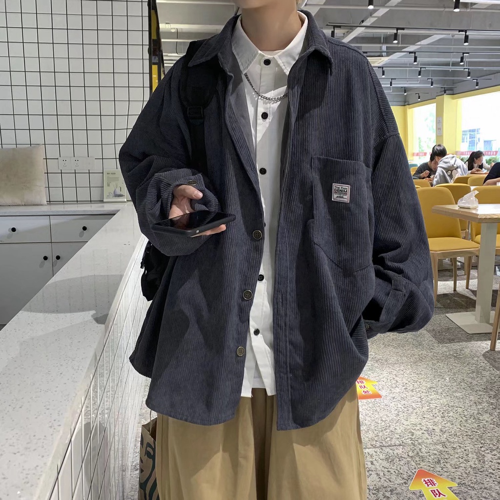 Áo khoác tay dài thời trang thu đông phong cách Hong Kong cho nam