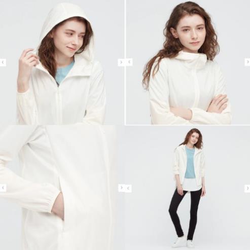 Áo gió nữ 1 lớp chống nắng, gió, mưa phùn, chống tia UV Uniqlo Japan *