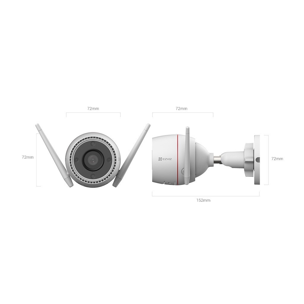 Camera IP Wifi Ezviz C3TN 3MP 2K / 2MP 1080P Ngoài trời - Có mầu ban đêm - AI Thông minh