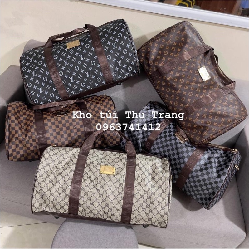 Túi trống du lịch quai dù, có kèm dây đeo chéo size 30x50cm