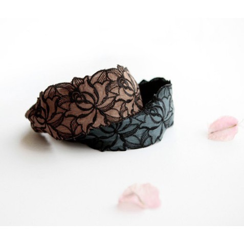 Bờm tóc ren hoa văn