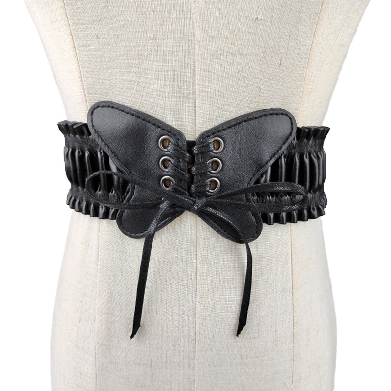 Thắt Lưng Da Co Giãn Định Hình Cơ Thể Màu Đen