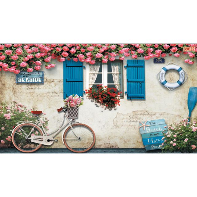 Tranh 3D dán quán cafe,trà sữa