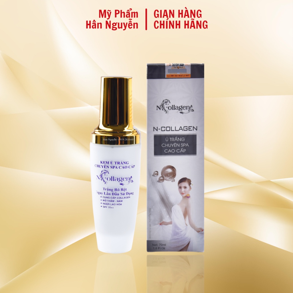 Kem ủ trắng da mặt - Ủ face giúp trắng da mịn da NCOLLAGEN HÂN NGUYỄN 70ml UF01