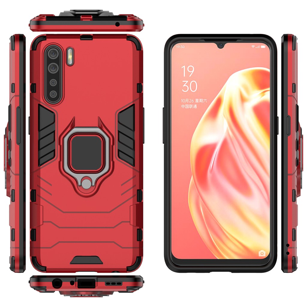 Ốp lưng Oppo A91 F15 Reno 3, Ốp chống sốc Iron Man có giá đỡ nhẫn iring cho Oppo A91 F15 Reno3