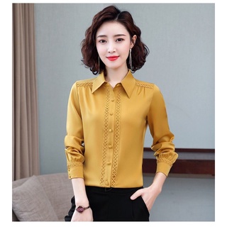 ÁO SƠ MI CÔNG SỞ NỮ VIỀN REN CAO CẤP