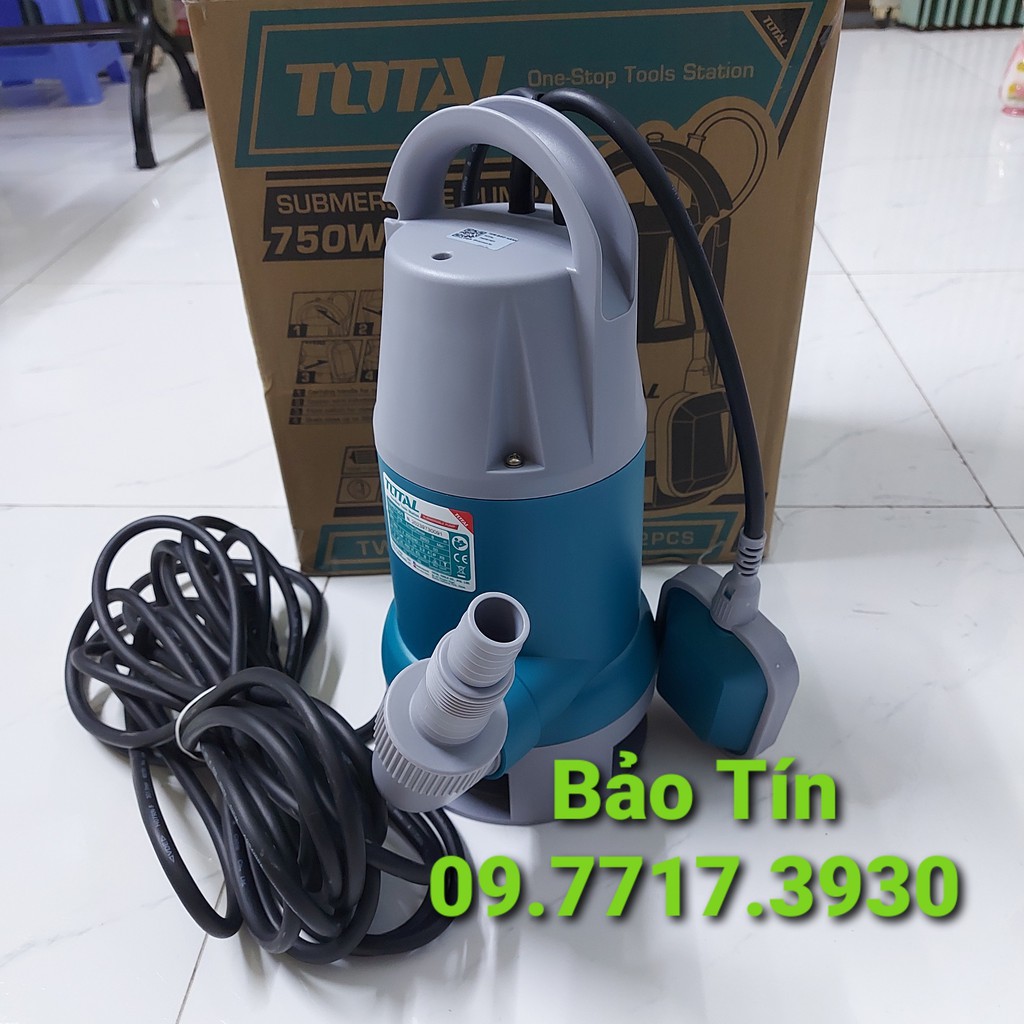 MÁY BƠM CHÌM TOTAL 1HP TWP87506 TWP87501  BƠM CHÌM NƯỚC THẢI TOTAL 750W  BƠM CHÌNH CÓ PHAO
