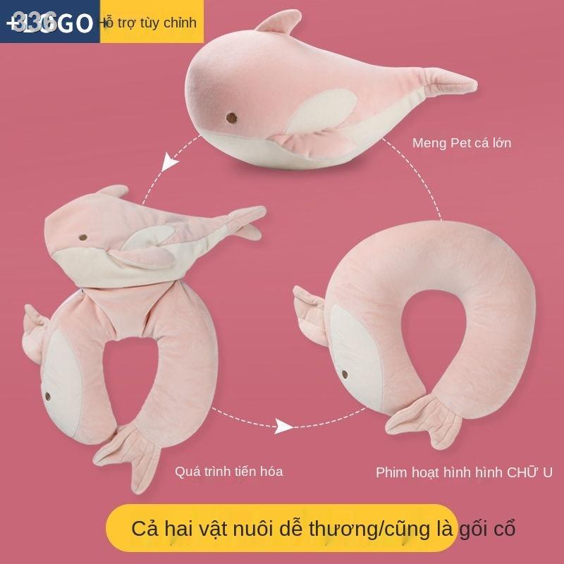 【Giá ưu đãi】Gối chữ U biến dạng hai trong một búp bê hoạt hình dễ thương kê cổ đi máy bay ô tô bảo vệ
