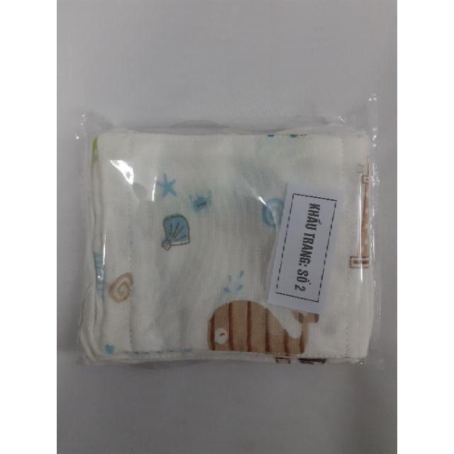 Set 10 khẩu trang xô hoạ tiết chống bụi bẩn cho bé _10PK77