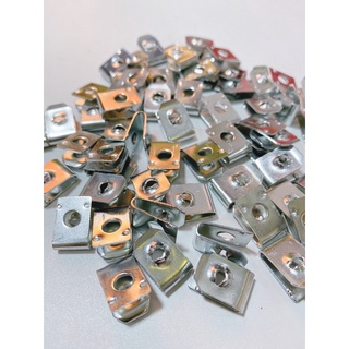 Pát kẹp ren xoắn 4li 5li dàn áo Yamaha Honda màu trắng, pát kẹp răng thưa màu đen