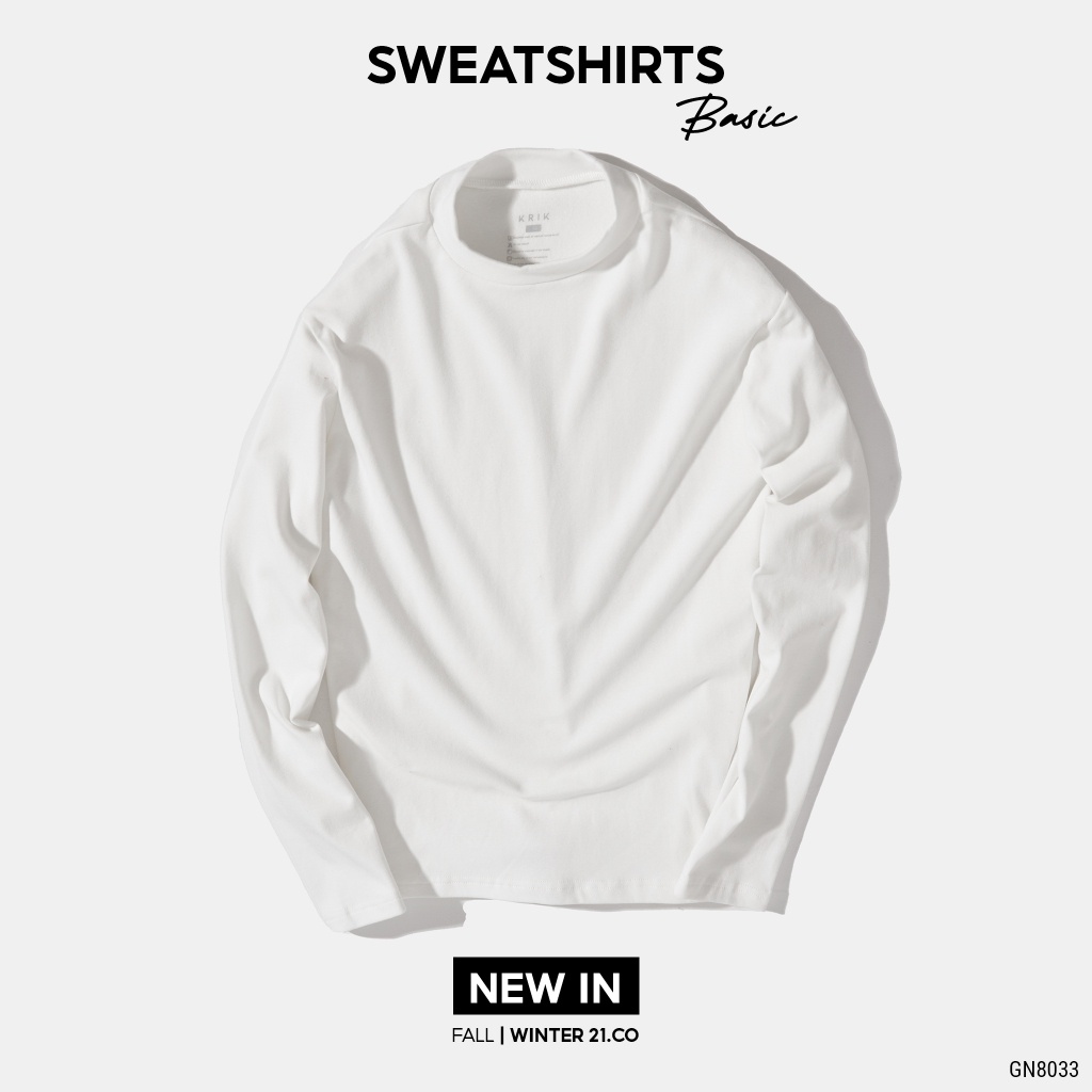 Áo Thun Nam Dài Tay Krik Chất Liệu Nỉ Cao Cấp Thiết Kế Cổ 3 Phân Giữ Ấm Tốt Form Slimfit Ôm Body AN8033 | BigBuy360 - bigbuy360.vn