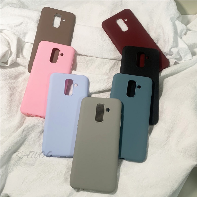 Ốp Lưng TPU Mềm Màu Trơn Siêu Mỏng Cho Samsung Galaxy A6 Plus 2018 A8