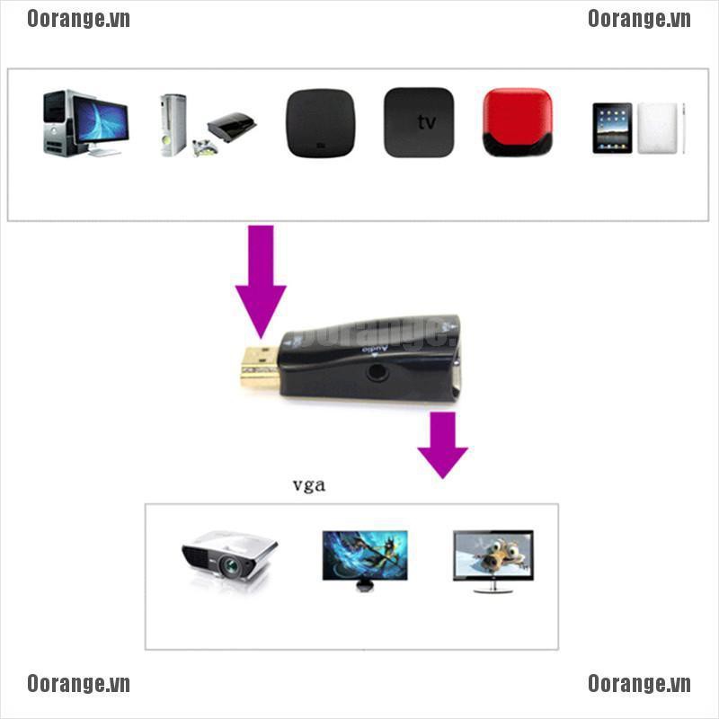 Thiết bị chuyển đổi HDMI Male sang VGA Female với đầu ra BH | WebRaoVat - webraovat.net.vn