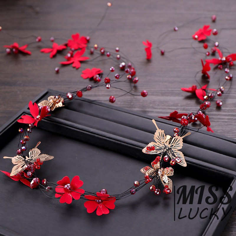 Cài tóc dây tua rua thời trang thanh tú cho cô dâu