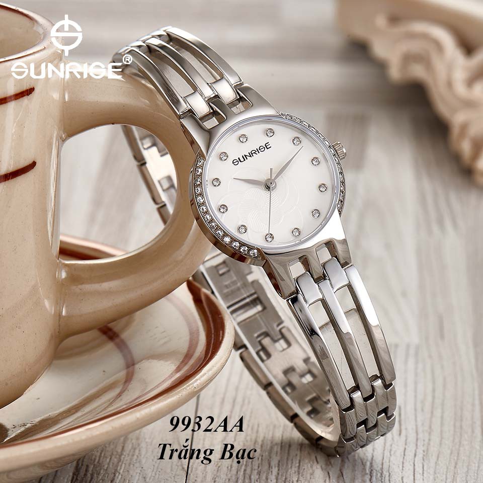 Đồng hồ nữ siêu mỏng Sunrise 9932AA Đính đá kính Sapphire chống xước - Fullbox chính hãng | BigBuy360 - bigbuy360.vn