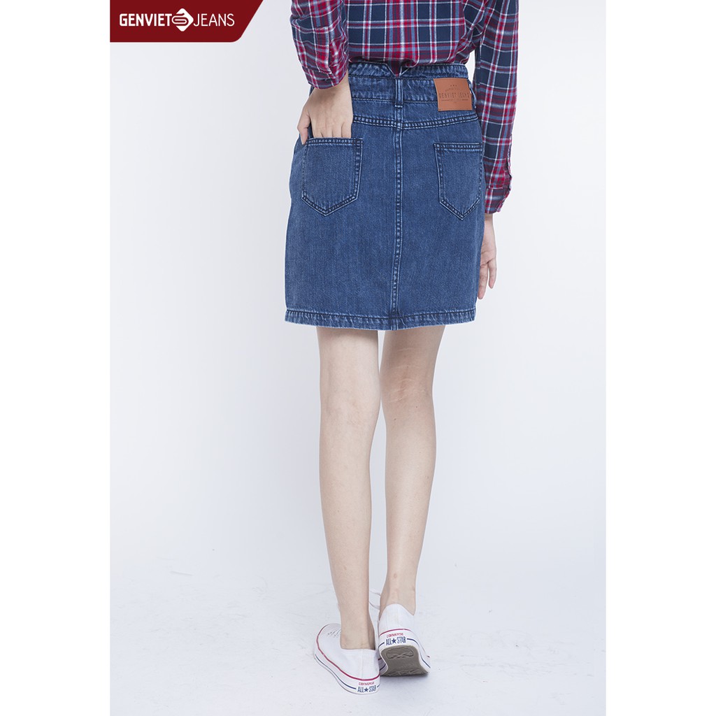 Zuýp jeans dáng A Nữ TJ228J869 GENVIET | BigBuy360 - bigbuy360.vn