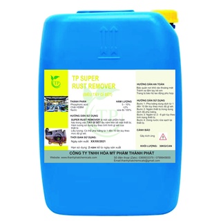 NƯỚC TẨY GỈ SÉT MÁY MÓC, THIẾT BỊ (TP SUPER RUST REMOVER)_CAN 5KG