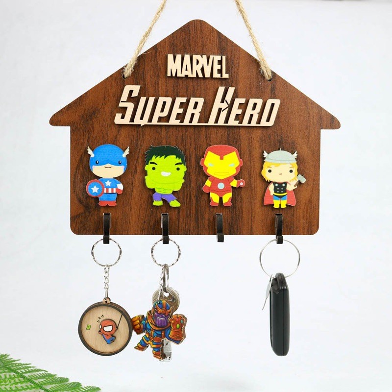 Combo 3 Bảng Gỗ Trang Trí Cho Fan Marvel