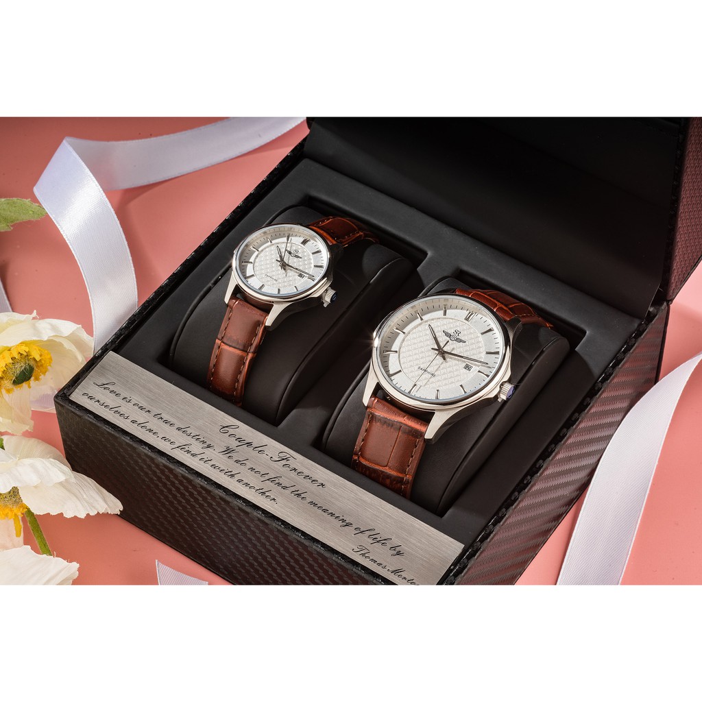 Đồng hồ nữ SR WATCH CHÍNH HÃNG SL80070, dây da