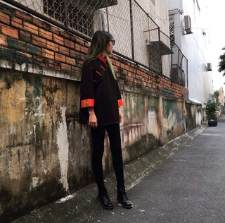 Áo dài shanghai phối gấm