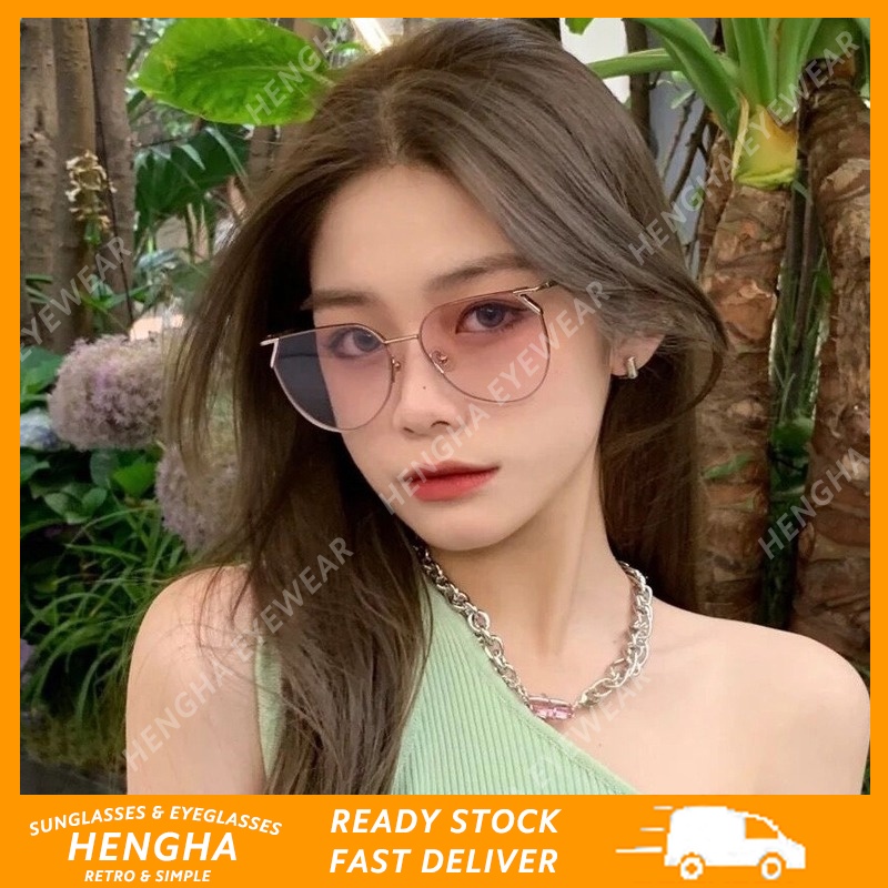 Kính Mát Gọng Kim Loại Màu Kẹo Chống Tia UV Thời Trang