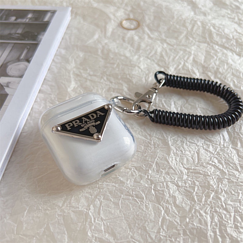 Vỏ Bảo Vệ Hộp Sạc Tai Nghe Bluetooth airpods 1 2 3 pro Bằng tpu Mềm Trong Suốt Họa Tiết Prada Dễ Thương Mới