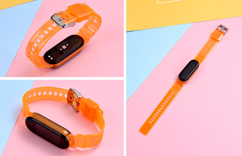 Dây Đeo Silicon Trong Suốt Cho Đồng Hồ Thông Minh Xiaomi Mi Band 6 5 4 3 Mi Band 5 Miband 4 3