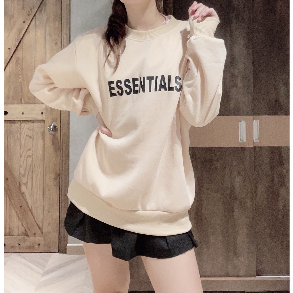 Sweater Essentials - Áo Nỉ Essentials Cổ Tròn