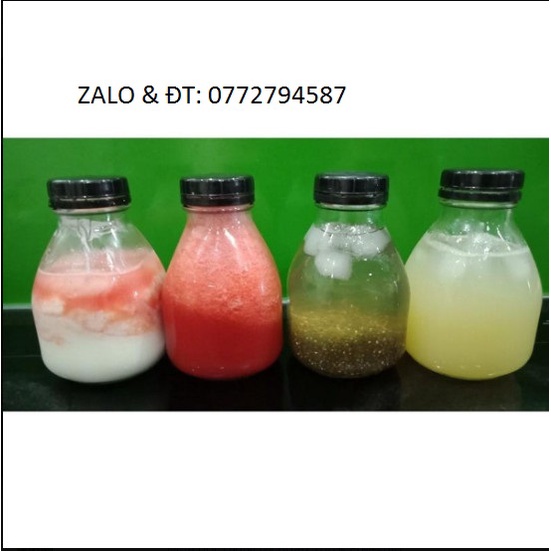 Chai thuỷ tinh 500ml dáng lùn đựng nước ép, detox...