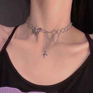 [HOT] VÒNG CỔ DÂY CHUYỀN CHOKER ÔM SÁT CỔ HÌNH BƯỚM DÂY XÍCH TUA RUA THỒI TRANG CÁ TÍNH UNISEX 222VC046