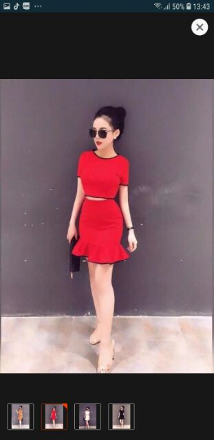 SET CHÂN VÁY ĐUÔI CÁ + ÁO CRT | BigBuy360 - bigbuy360.vn