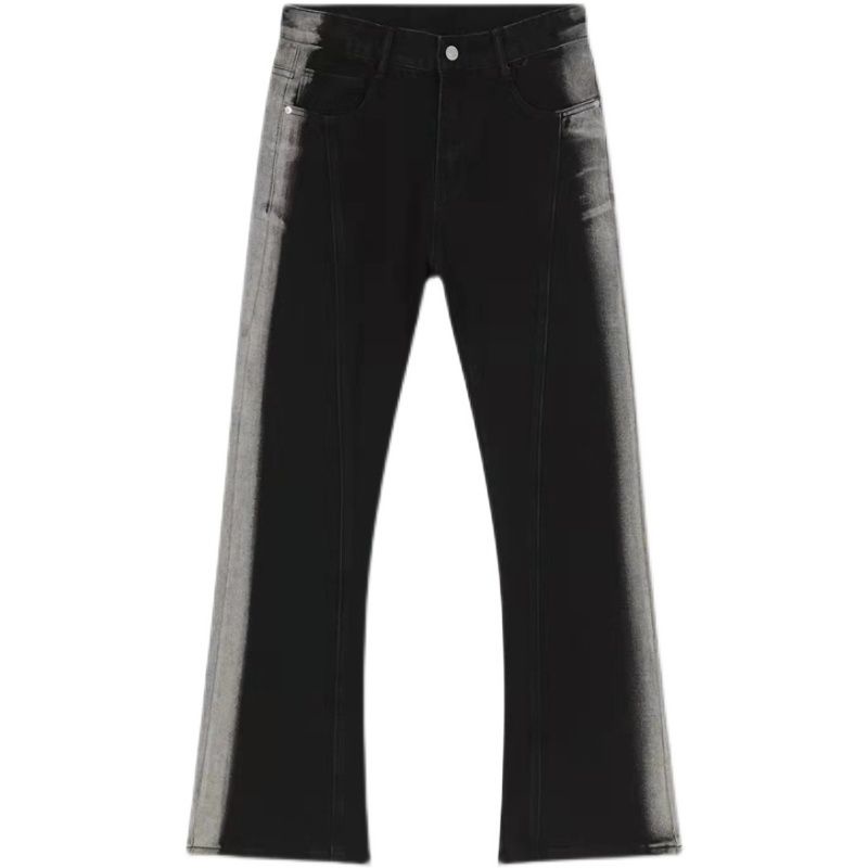 Quần Dài Ống Loe Họa Tiết Màu Nhuộm Phong Cách Retro Mỹ